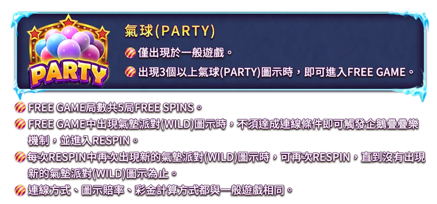 狂歡企鵝-遊戲説明