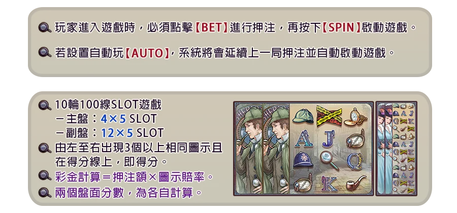 福爾摩斯-遊戲説明