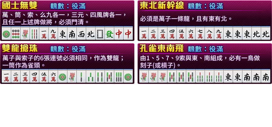 滿貫大富豪-遊戲説明